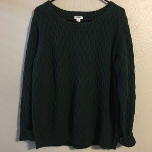 Old Navy Cable Knit Sweater in Forest Green